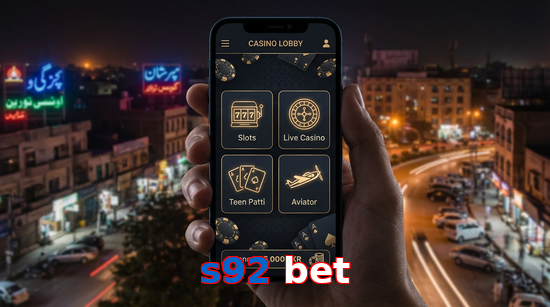 Main screen of S92 Bet app page for PK players