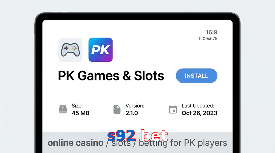 Game list for S92 Bet gameapk section